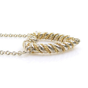 Tiffany Co Twisted Heart Necklace Sterling Silver Gold